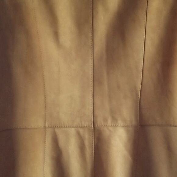 Talbots brown tan suede leather collar pockets western classic jacket coat 6 - Picture 6 of 7